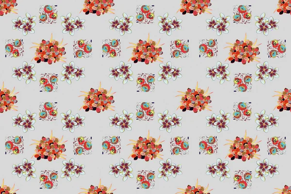 Color Seamless Floral Raster Pattern — Stock Photo, Image