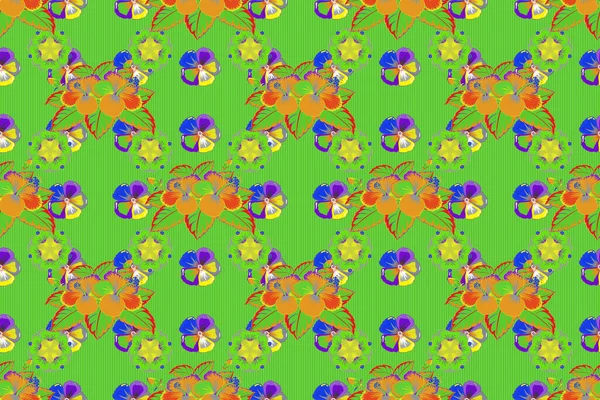 Color Seamless Floral Raster Pattern — Stock Photo, Image