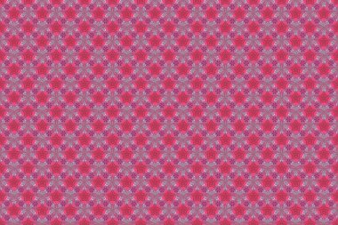 Ambalaj kağıdı, baskı, kumaş ya da tekstil için modern geometrik kusursuz desen. Eski bir süs. Raster pembesi, morumsu ve mor desenli tasarımınız için..
