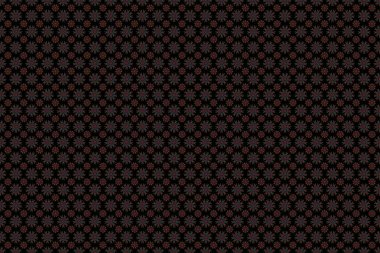 Elle boyanmış desen. Kusursuz desenli, soyut elle çizilmiş turuncu, mavi ve kırmızı kar taneleri dizaynı siyah arka planda..