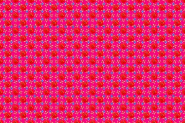 Kırmızı, mor ve morumsu renklerde, çiçekli, dikişsiz desenler. Şirin gelincik çiçek deseni..