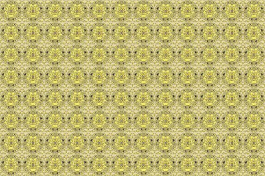 Geleneksel klasik süs. Arabesk ve sarı, kahverengi ve bej elementli doğulu raster desenleri var..