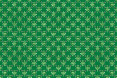 Renkli arkaplanda oryantal arabesk. Parlak dantel, stilize çiçekler, şal desenli. Kusursuz mor ve yeşil kıvırcık desenli. Hassas, soyut arkaplan dokuması aç.