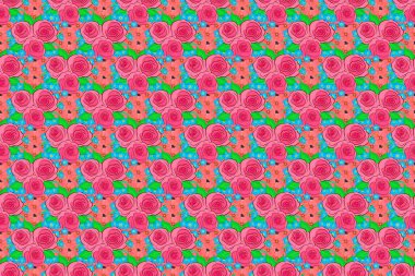 Renksiz çiçeksiz raster deseni.