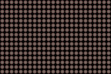 Ikat damaske desensiz arkaplan fayansı. Pembe, mavi ve sarı renklerde. Raster illüstrasyonu.