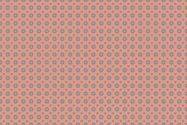 Gri, mavi ve sarı renklerde kusursuz bir çiçek deseni..