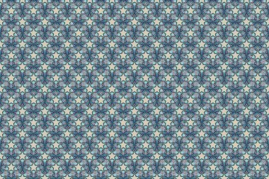 Raster illüstrasyonu. Mavi, gri ve yeşil elementlerin biçimlendirilmiş pürüzsüz dokusu.