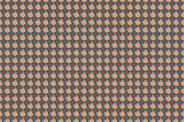 Kusursuz el yapımı, yeşil, pembe ve mavi renklerde bir çiçek deseni..