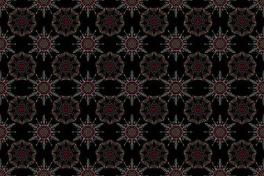 Kusursuz arka plan çiçek süsleme deseni. Tebrik kartı, sunum veya düğün davetiyeleri için soyut arabesk arkaplanı. Geleneksel raster gotik damaske arkaplanı.