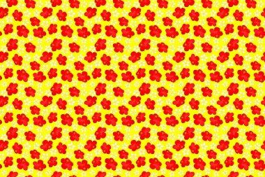 Kumaş, tekstil ve ambalaj kağıtları için dekoratif süs. Geleneksel doğulu desensiz şal deseni. Raster çizgili, pürüzsüz desenli, çiçekli. Sarı arka planda çiçek duvar kağıdı.