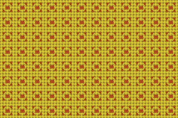 Nahtloser Farbhintergrund Gelben Orangen Und Roten Farben Handgezeichnete Raster Illustration — Stockfoto