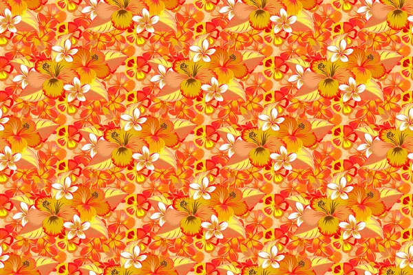 Hibiscus Flowers Red Orange Yellow Colors — Stock Photo, Image