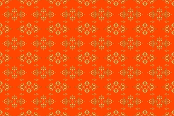 假日的象征 星星无缝图案 金色和橙色复古背景 用于墙纸 圣诞装饰品 彩色纸 纺织品 包装材料的彩色照片 — 图库照片