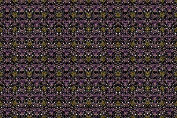 Schöne Raster Handgezeichnete Illustration Elegantes Violettes Nahtloses Muster Mit Floralen — Stockfoto