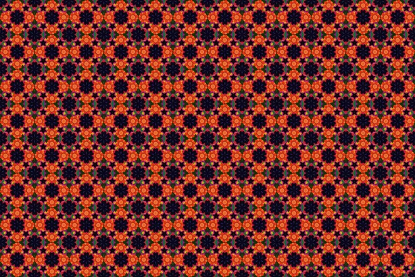 Raster Quadratische Komposition Von Vintage Ornament Nahtloses Muster Mit Rotem — Stockfoto