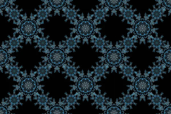 Patrón Ornamental Abstracto Dorado Azul — Foto de Stock