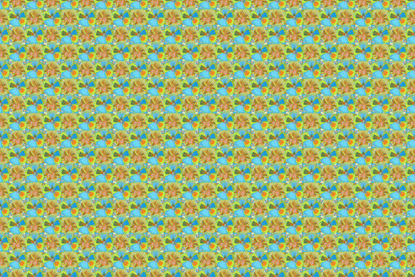 Растертые цветки в зеленом, желтом и синем цветах
.