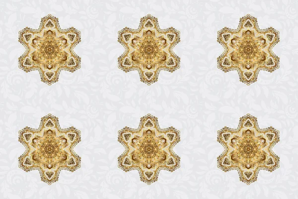 Usædvanlig Form Orientalsk Linje Dekorative Runde Ornament Væve Design Element - Stock-foto