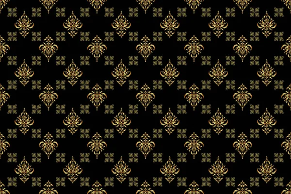 Raster Schwarze Und Goldene Muster Für Ihre Designs Und Hintergründe — Stockfoto