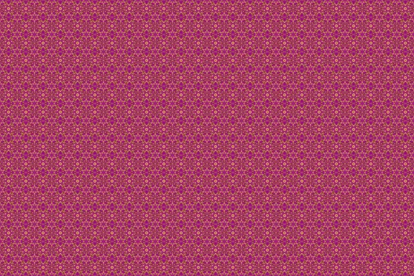 Seamless pattern in Eastern style with floral golden elements. Sketch for cards, thank you message, printing. Vintage seamless border and grid for design template on a purple background.