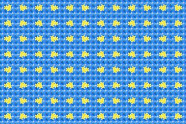 Renksiz çiçeksiz raster desenli resimleme.