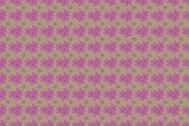 Pembe, morumsu ve bej renkli çiçeklerin kusursuz dokusu. Raster çizimi iç tasarım, baskı, web ve tekstil tasarımı için iyidir. Plumeria çiçekleriyle optik yanılsama.
