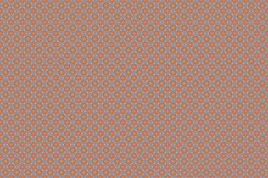 Klasik oryantal raster modeli. Çok renkli kumaş desenleri. Gri arkaplanda çok renkli tekrarlayan elementlerle soyut ve pürüzsüz desen.