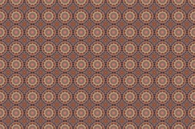 Bej, turuncu ve kahverengi arkaplansız çiçek süsleme deseni. Tebrik kartı, sunum veya düğün davetiyeleri için soyut arabesk arkaplanı. Geleneksel raster gotik damaske arkaplanı.