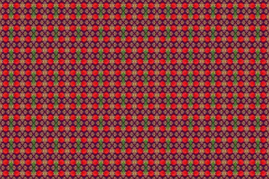 Kusursuz desenli çiçek deseni çizimi.