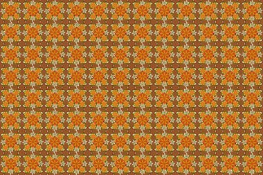 Raster oldukça dandik çiçek desenli. Kusursuz bir geçmişi var. Turuncu, sarı ve kahverengi renkte pek çok küçük sevimli çiçeğin kusursuz deseni.