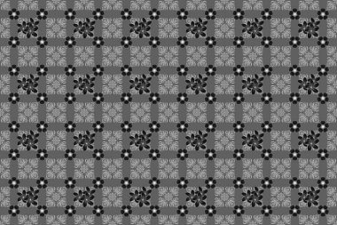 Renksiz çiçeksiz raster deseni.