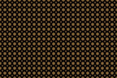 Siyah ve altın pürüzsüz desen. Art deco tarzı. Soyut geometrik modern arkaplan. Parlak fon. Altın folyo dokusu. Puantiye, konfeti. Raster illüstrasyonu.