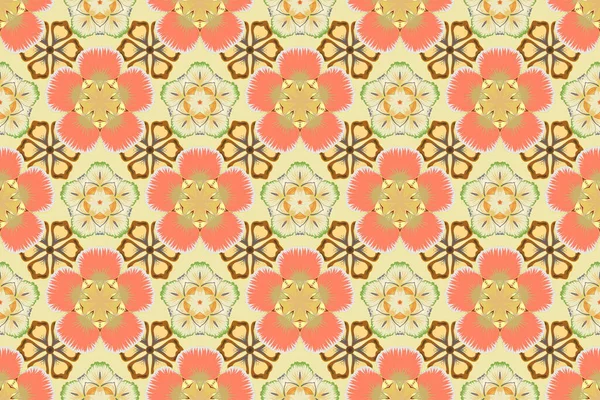 Impressão Floral Repetindo Raster Flower Pattern Moderno Motley Floral Padrão — Fotografia de Stock