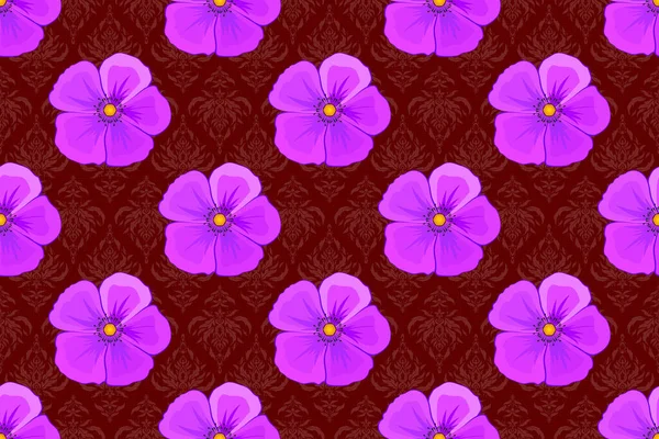 Raster Illustration Bright Beautiful Cosmos Flowers Seamless Background Abstract Cute — Stock Photo, Image