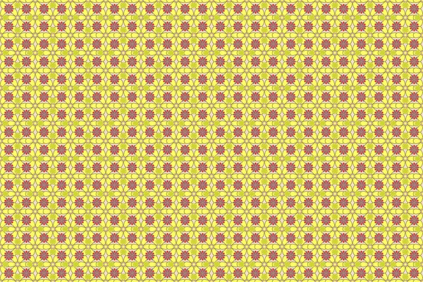 Decoration Fabric Seamless Pattern Cute Flowers Raster Wallpaper Design Background — Stock Photo, Image