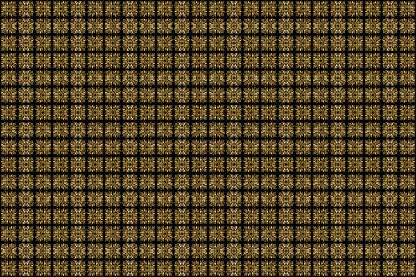 Golden Seamless Pattern Black Background Elegant Christmas Background Shining Golden — Stock Photo, Image