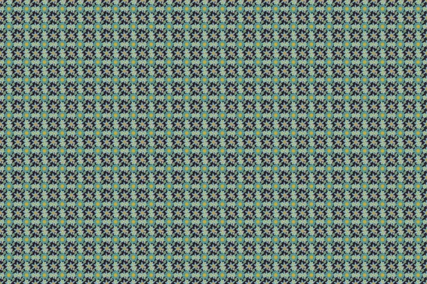 Luxury Multicolored Wallpaper Ornate Green Blue Gray Pattern Design Raster — Stock Photo, Image
