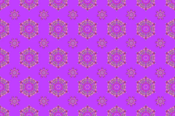 Baroque Damask Vintage Violet Red Raster Seamless Pattern Background 墙纸与古老的花中世纪巴洛克抽象花卉和装饰品 — 图库照片