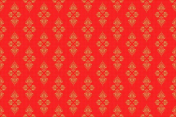 Raster Golden Seamless Pattern Seamless Floral Border Vintage Golden Ornament — Stock Photo, Image