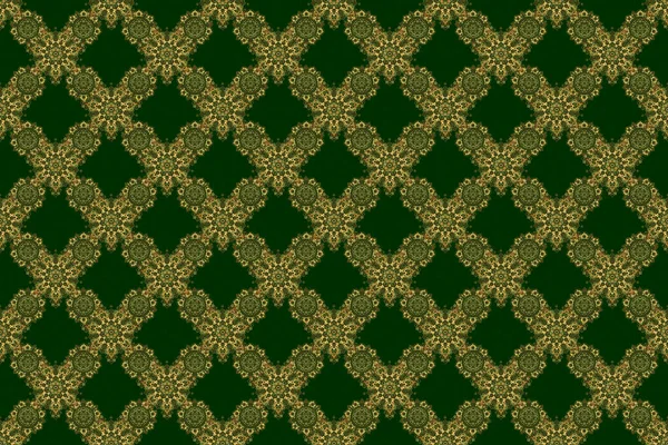 Raster Textura Sin Costuras Estilo Oriental Fondo Pantalla Lujo Verde — Foto de Stock
