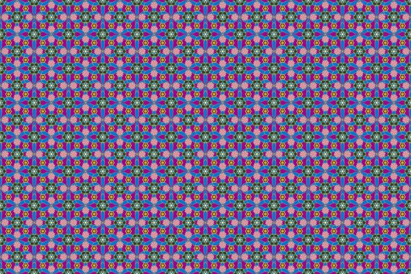 光沢のあるピンク グレー 緑の背景 抽象的な幾何学的現代的な要素を持つシームレスなパターン ラスターイラスト アール デコ様式 ポルカ ドット コンフェッティ — ストック写真
