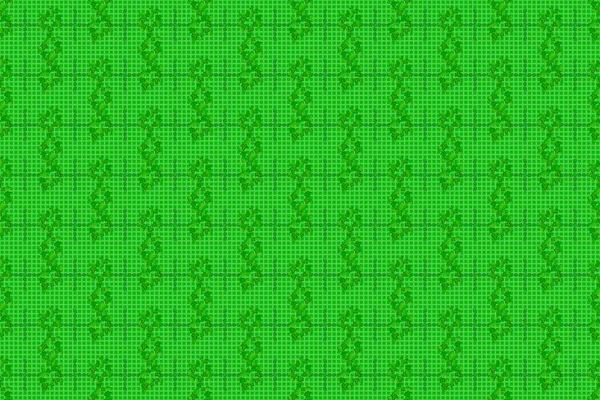 Растровий Безшовний Візерунок Зеленому Тлі Красиві Акварельні Квіти Яскрава Картина — стокове фото