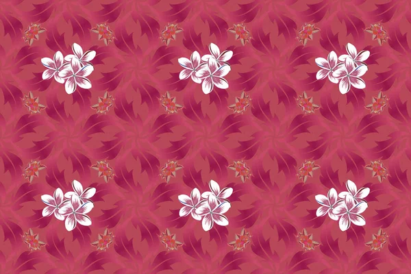 Decorative Ornament Fabric Textile Wrapping Paper Floral Wallpaper Pink Purple — Stock Photo, Image