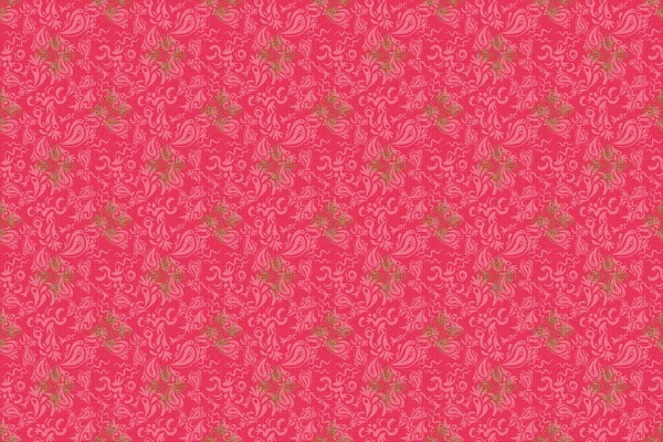 Fundo Sem Costura Estilo Grunge Verde Marrom Rosa Damasco Paisley — Fotografia de Stock