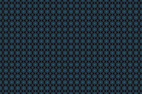 Nahtloses Muster Zierrand Nahtloses Damastmuster Klassische Tapete Blau Auf Schwarzem — Stockfoto