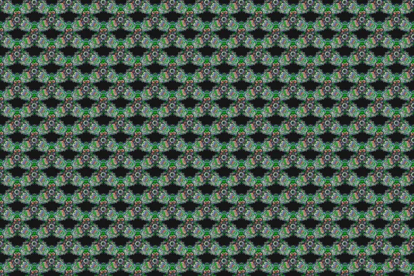 Элегантный Растровый Классический Бесшовный Узор Бесшовная Абстрактная Текстура Синим Зеленым — стоковое фото
