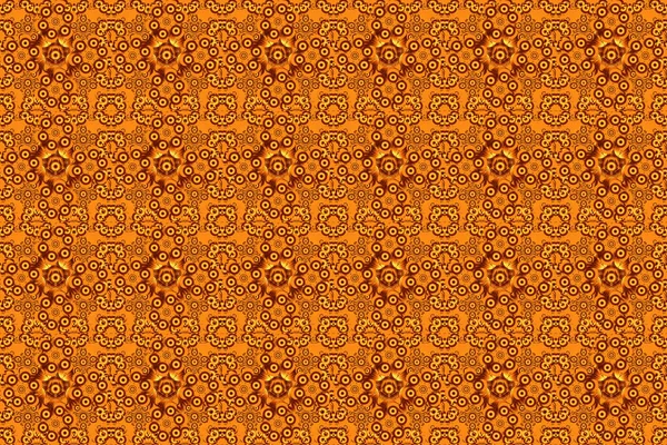 Seamless Brown Orange Red Vintage Pattern Raster Old Moroccan Arabian — Stock Photo, Image