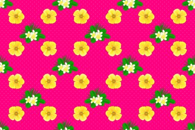 Yatak çarşafları, ceket, paket tasarımı, kumaş ve moda kavramları için tekstil baskısı. Kozmos çiçekleriyle pürüzsüz bir desen ve morumsu arka planda yaprakları olan bir tesisatçılık. Güzel çiçek arkaplanı..