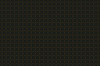 Çiçekli ve Mandala elementli zarif, pürüzsüz bir desen. Güzel kırmızı, yeşil ve kahverengi el yapımı, pürüzsüz raster çizimi..