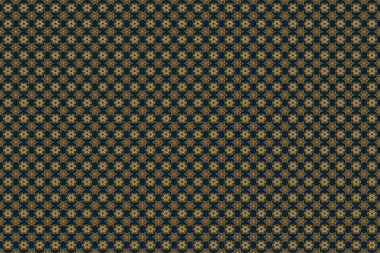 Davetiyeler için dekorasyon, tebrik kartları, etiketler, rozetler, etiketler. Mavinin üzerinde altın çiçeksiz desen var. Altın şablonlar için Raster elementleri. Doğu tarzında lüks süsler..